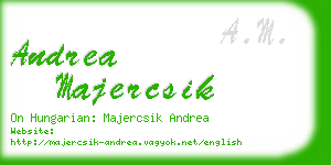 andrea majercsik business card